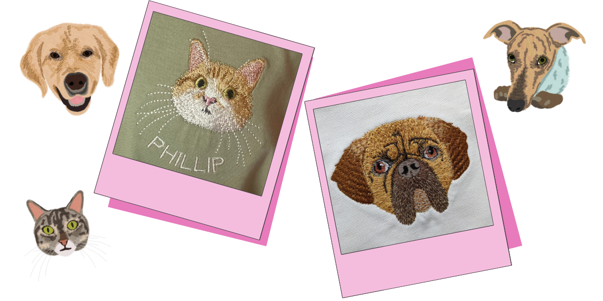 compilation of different classic style embroidery designs