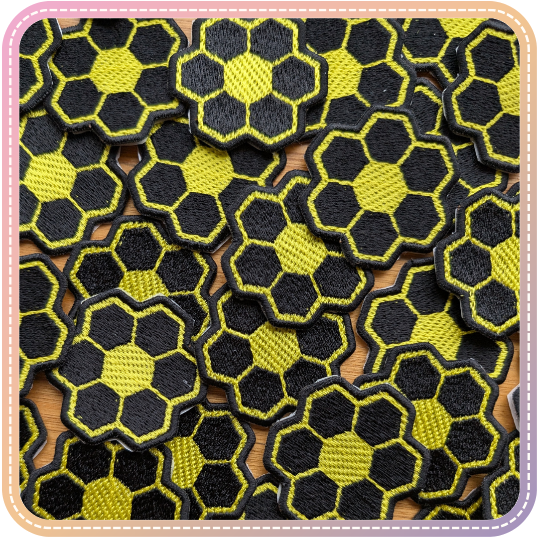 custom patches for indie games label Fellow Traveller