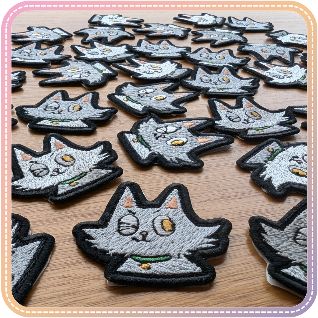 custom patches for indie games label Fellow Traveller