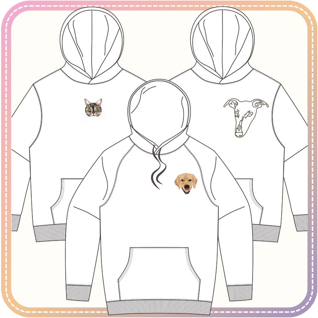 mockup of hoodies with ambassador embroidery