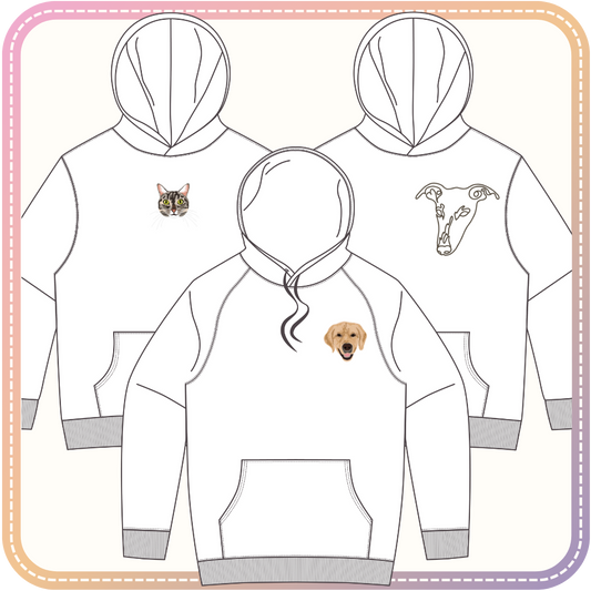 mockup of hoodies with ambassador embroidery