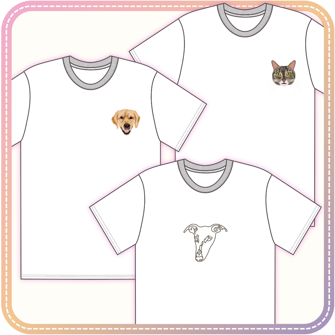 mockup of tshirts with ambassador embroidery