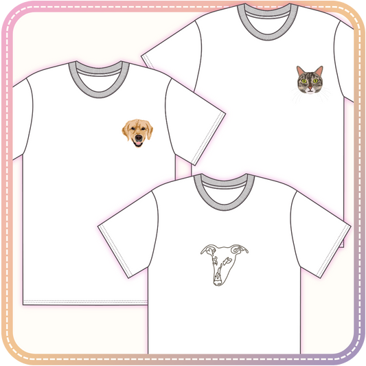 mockup of tshirts with ambassador embroidery